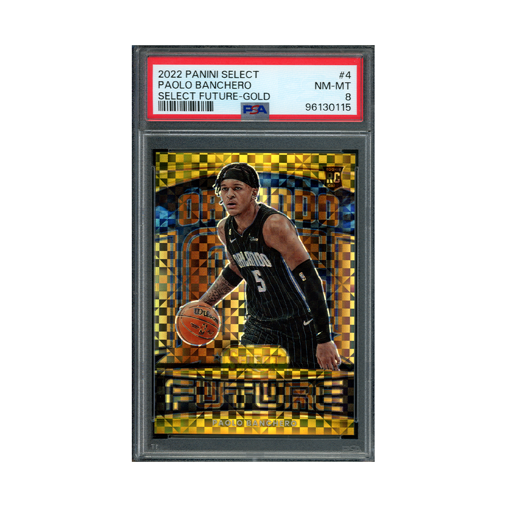 Paolo Banchero 2022-23 Panini Select Basketball Future Gold Rookie /10 PSA 8