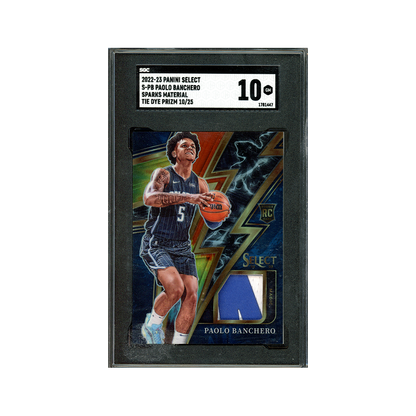 Paolo Banchero 2022-23 Panini Select Basketball Sparks Material Tie-Dye Rookie Patch /25 SGC 10