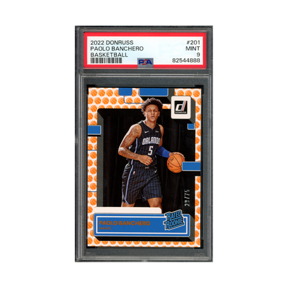 Paolo Banchero 2022 Panini Donruss Basketball Rated Rookie Basketball /75 PSA 9