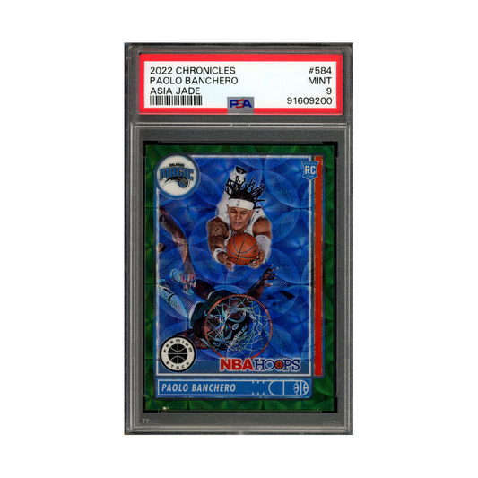 Paolo Banchero 2022 Panini Chronicles Basketball Asia Jade Rookie /18 PSA 9