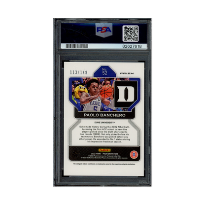 Paolo Banchero 2022 Panini Prizm Draft Picks Purple Ice Prizm Rookie PSA 10