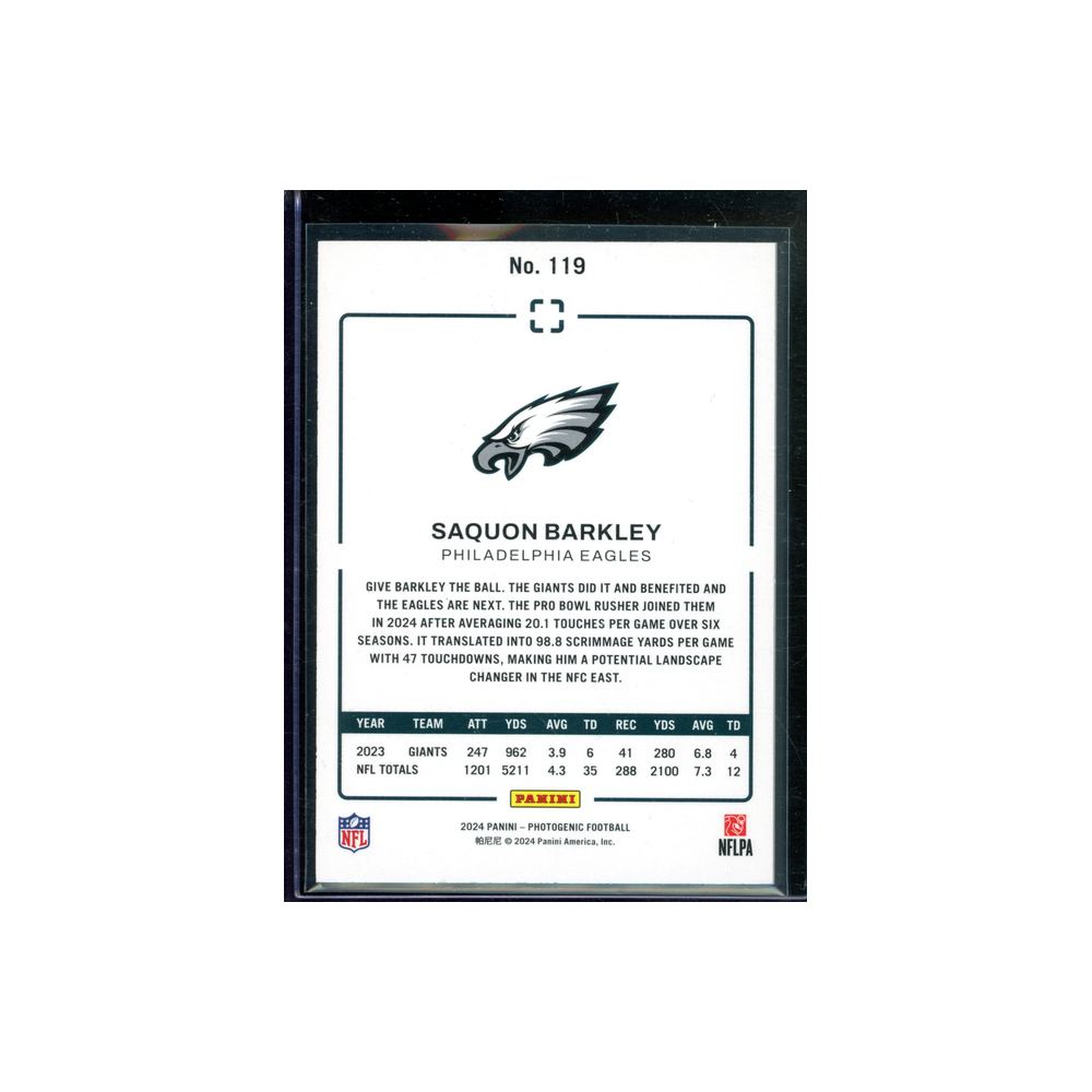 Saquon Barkley 2024 Panini Photogenic Football Gold /5