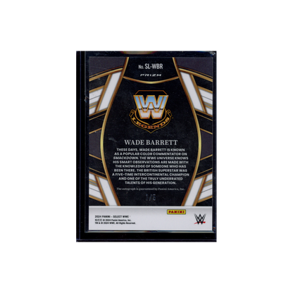 Wade Barrett 2024 Panini Select WWE Auto Gold Flash /5