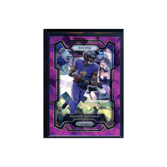 Rashod Bateman 2023 Panini Prizm Football Purple Ice Prizm /225