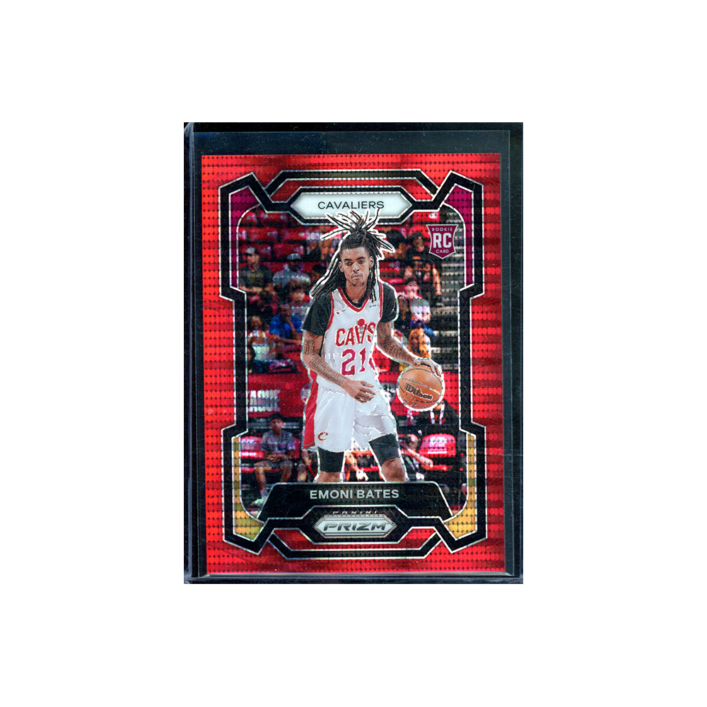 Emoni Bates 2023-24 Panini Prizm Basketball Red Seismic Prizm Rookie /299