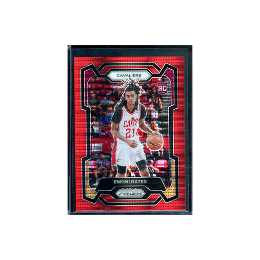 Emoni Bates 2023-24 Panini Prizm Basketball Red Seismic Prizm Rookie /299