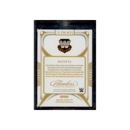 Batista 2024 Panini Flawless WWE Patch /15