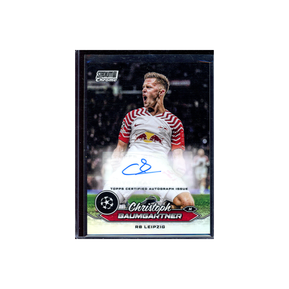 Christoph Baumgartner 2023-24 Topps Stadium Club Chrome UCL Soccer Auto