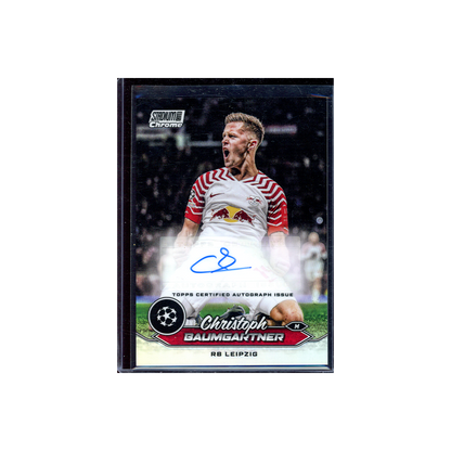 Christoph Baumgartner 2023-24 Topps Stadium Club Chrome UCL Soccer Auto