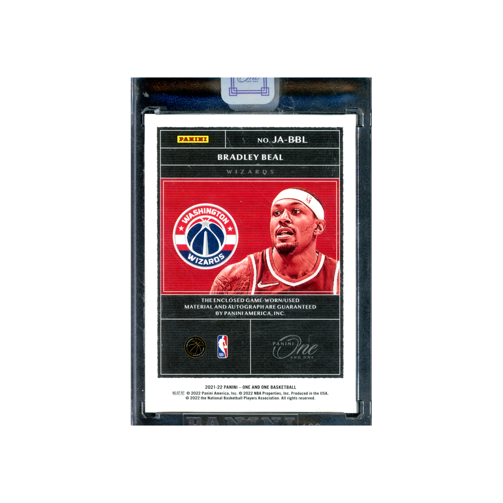 Bradley Beal 2021-22 Panini One and One Basketball Patch Auto /49