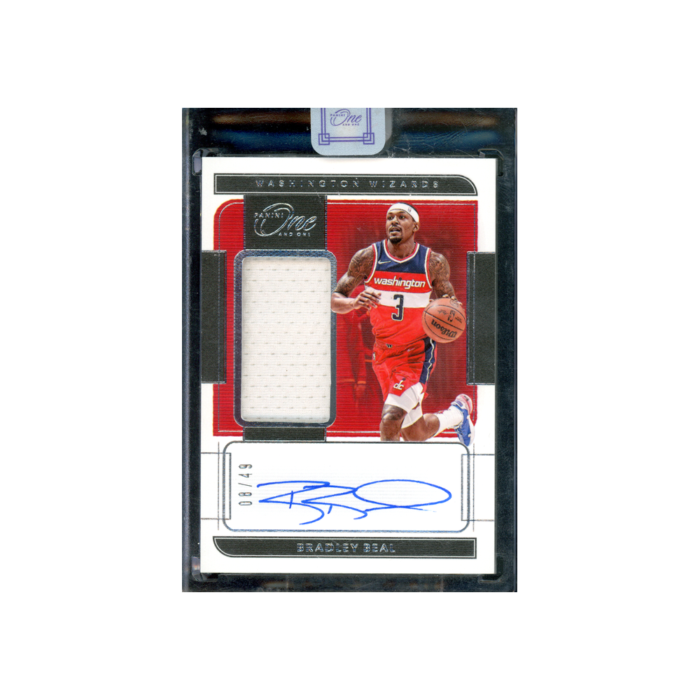 Bradley Beal 2021-22 Panini One and One Basketball Patch Auto /49