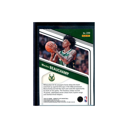 MarJon Beauchaamp 2022-23 Panini Donruss Elite Basketball Rookie Gold /10