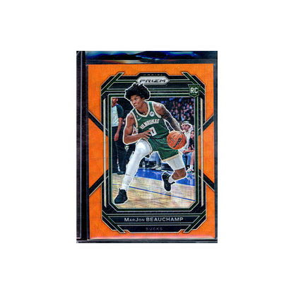 MarJon Beauchamp 2022-23 Panini Prizm Basketball Orange Wave Prizm Rookie /60