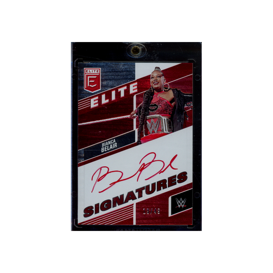 Bianca Belair 2023 Panini Donruss Elite WWE Elite Signatures Auto Red /49