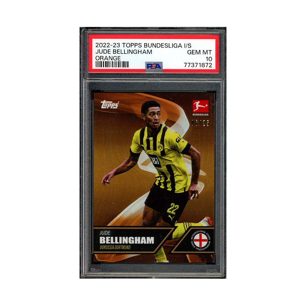 Jude Bellingham 2022-23 Topps Bundesliga International Stars Orange /25 PSA 10