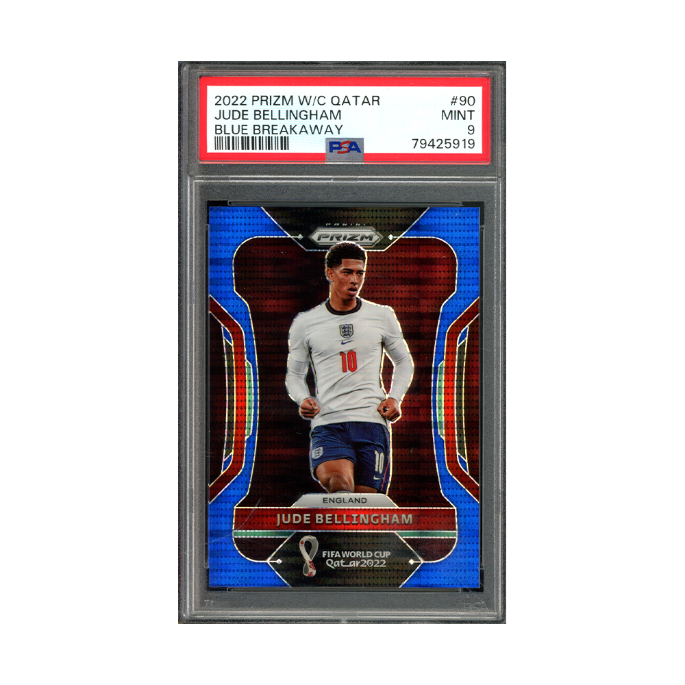 Jude Bellingham 2022 Prizm World Cup Qatar Blue Breakaway /49 PSA 9