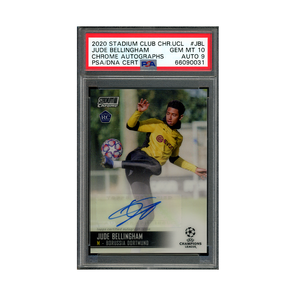 Jude Bellingham 2020 Stadium Club Chrome UCL Rookie Auto PSA 10/9