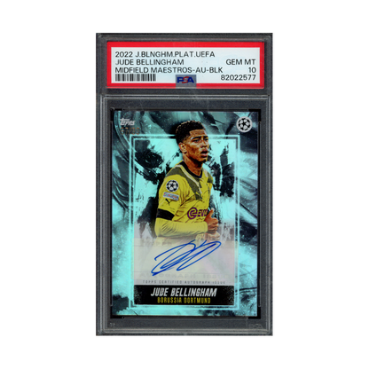 Jude Bellingham 2022 Platinum Uefa Midfield Maestros Auto Black /99 PSA 10