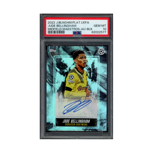 Jude Bellingham 2022 Platinum Uefa Midfield Maestros Auto Black /99 PSA 10