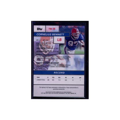Cornelius Bennett 2024 Topps Finest Football Gold Auto /50