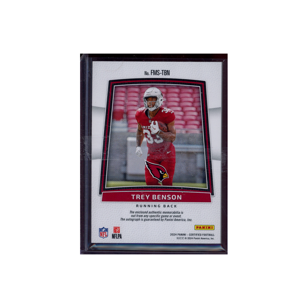Trey Benson 2024 Panini Certified Football Rookie Patch Auto /199