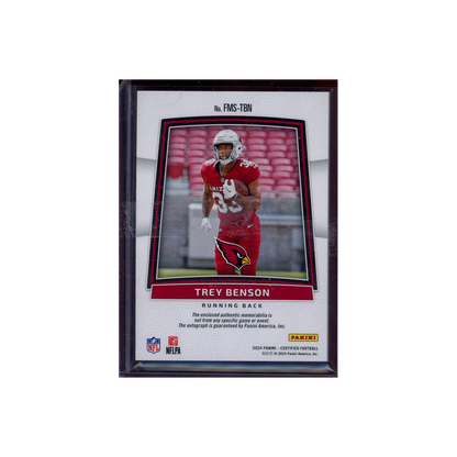 Trey Benson 2024 Panini Certified Football Rookie Patch Auto /199