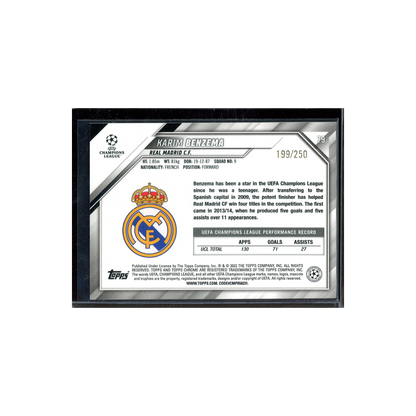 Karim Benzema 2021-22 Topps Chrome UCL Soccer Purple /250