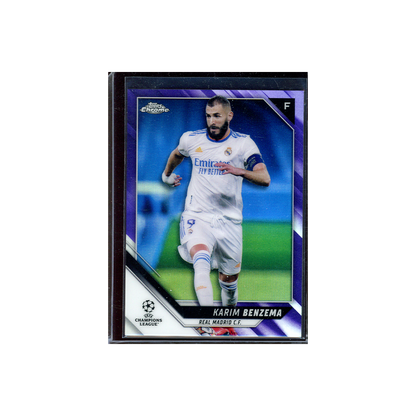 Karim Benzema 2021-22 Topps Chrome UCL Soccer Purple /250