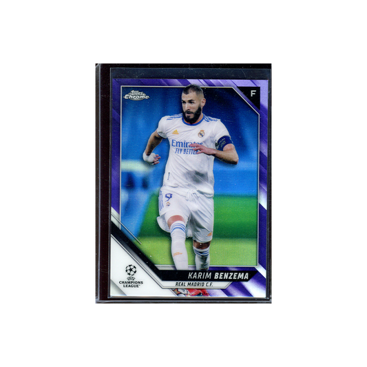 Karim Benzema 2021-22 Topps Chrome UCL Soccer Purple /250