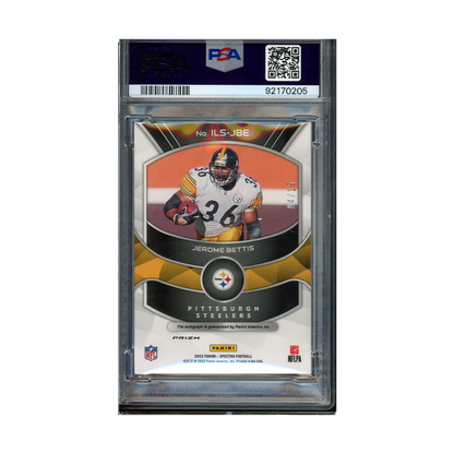 Jerome Bettis 2022 Panini Spectra Football Illustrious Legends Auto Hyper /15 PSA 9