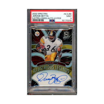 Jerome Bettis 2022 Panini Spectra Football Illustrious Legends Auto Hyper /15 PSA 9
