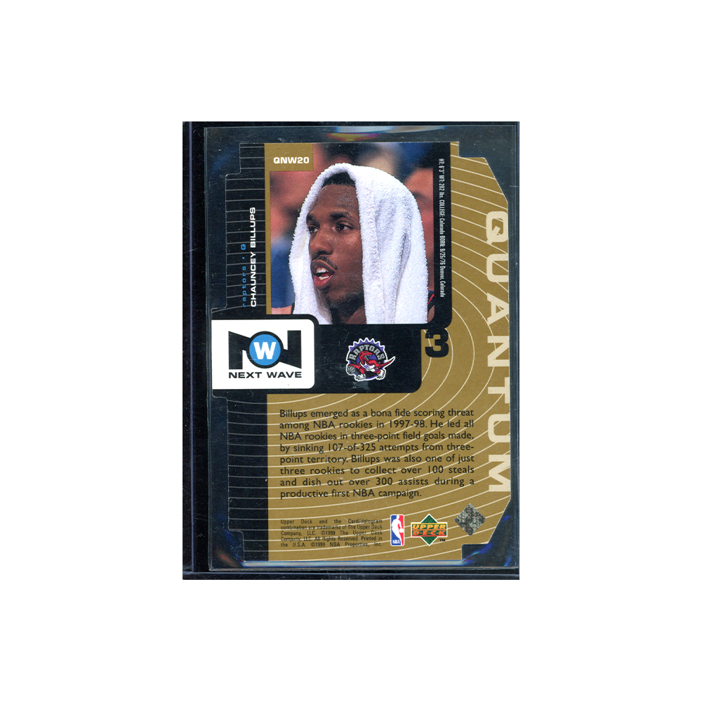 Chauncey Billups 1999 Upper Deck Baskletball Quantum Die-Cut Gold /75