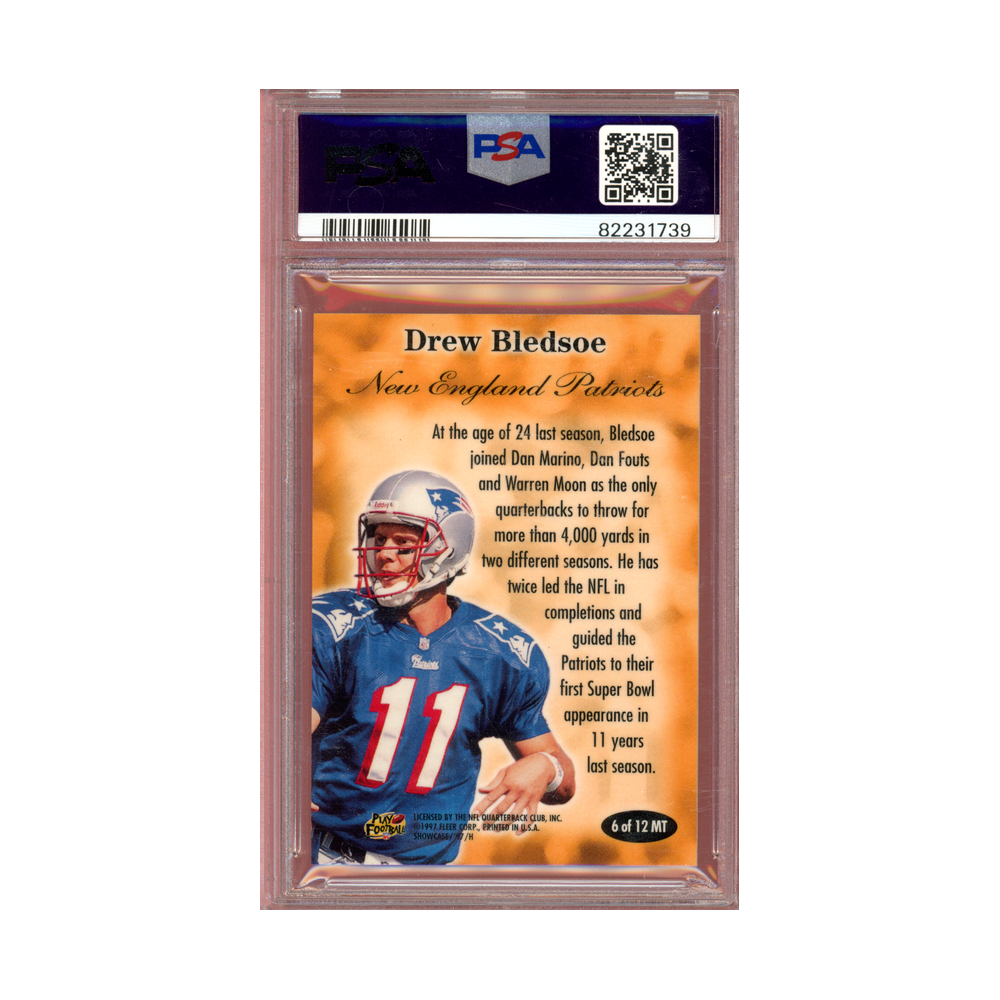 Drew Bledsoe 1997 Flair Showcase Midas Touch PSA 9