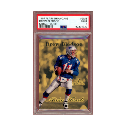 Drew Bledsoe 1997 Flair Showcase Midas Touch PSA 9