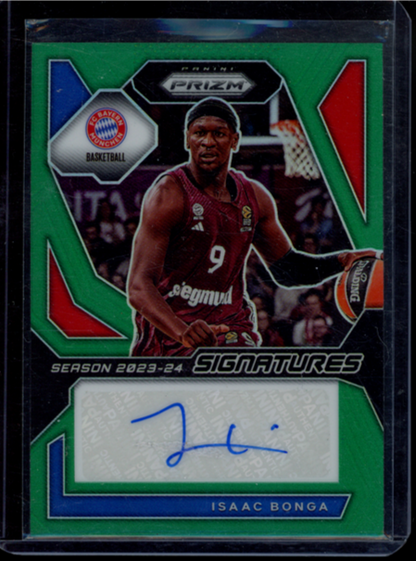 Isaac Bonga 2023-24 Panini Prizm Euroleague Basketball Auto Green /17