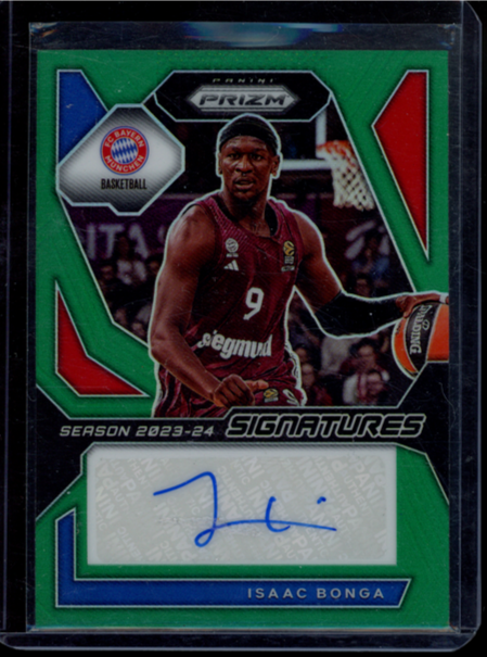 Isaac Bonga 2023-24 Panini Prizm Euroleague Basketball Auto Green /17