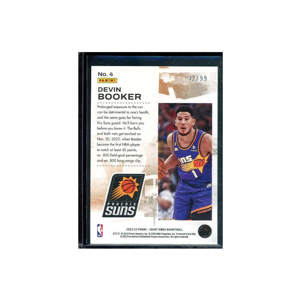 Devin Booker 2022-23 Panini Court Kings Basketball Double Exposure Blue /99