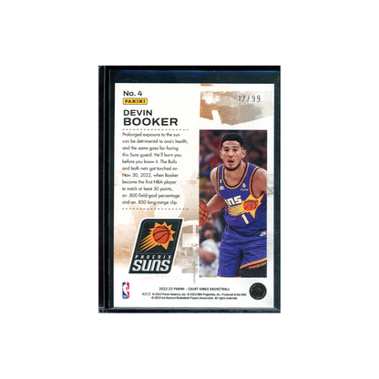 Devin Booker 2022-23 Panini Court Kings Basketball Double Exposure Blue /99