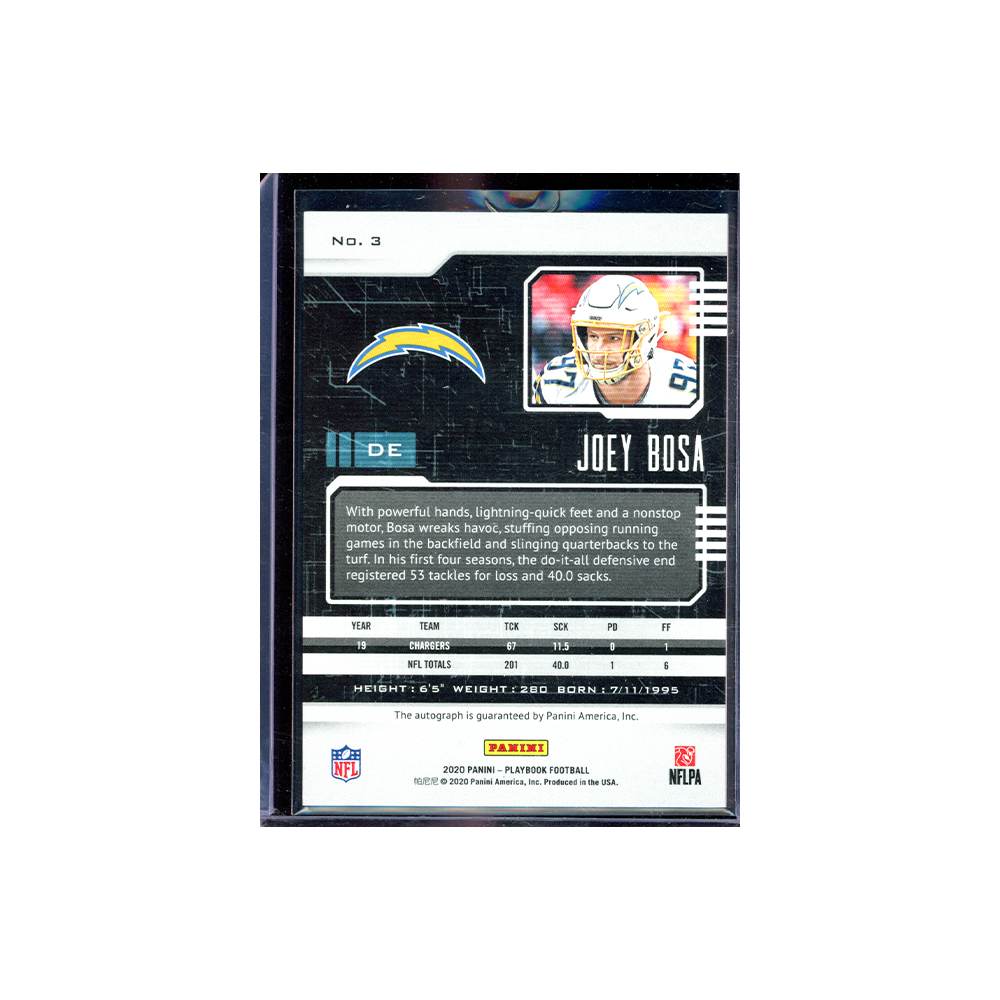 Joey Bosa 2020 Panini Playbook Football Auto /15