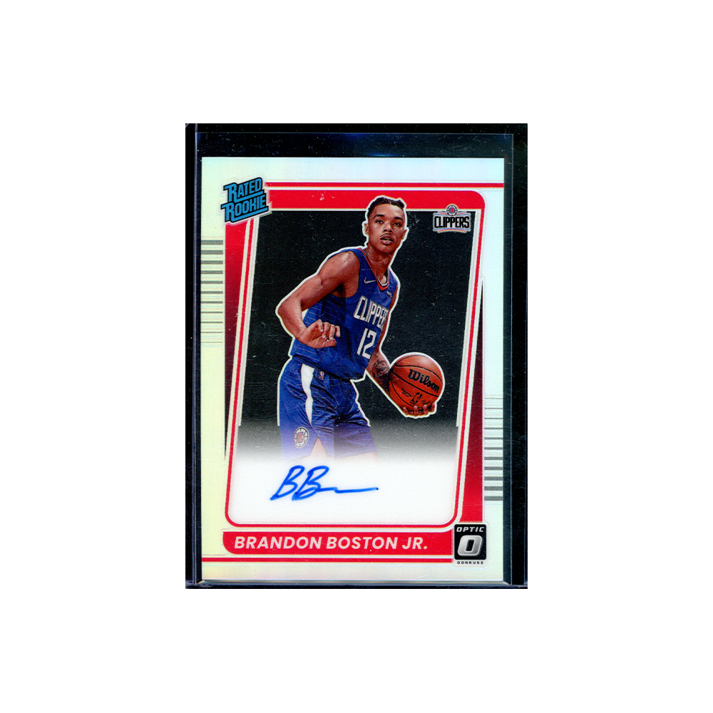 Brandon Boston Jr. 2021-22 Panini Donruss Optic Basketball Rated Rookie Auto Holo