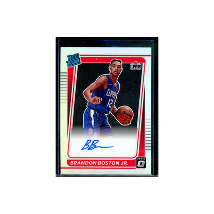 Brandon Boston Jr. 2021-22 Panini Donruss Optic Basketball Rated Rookie Auto Holo