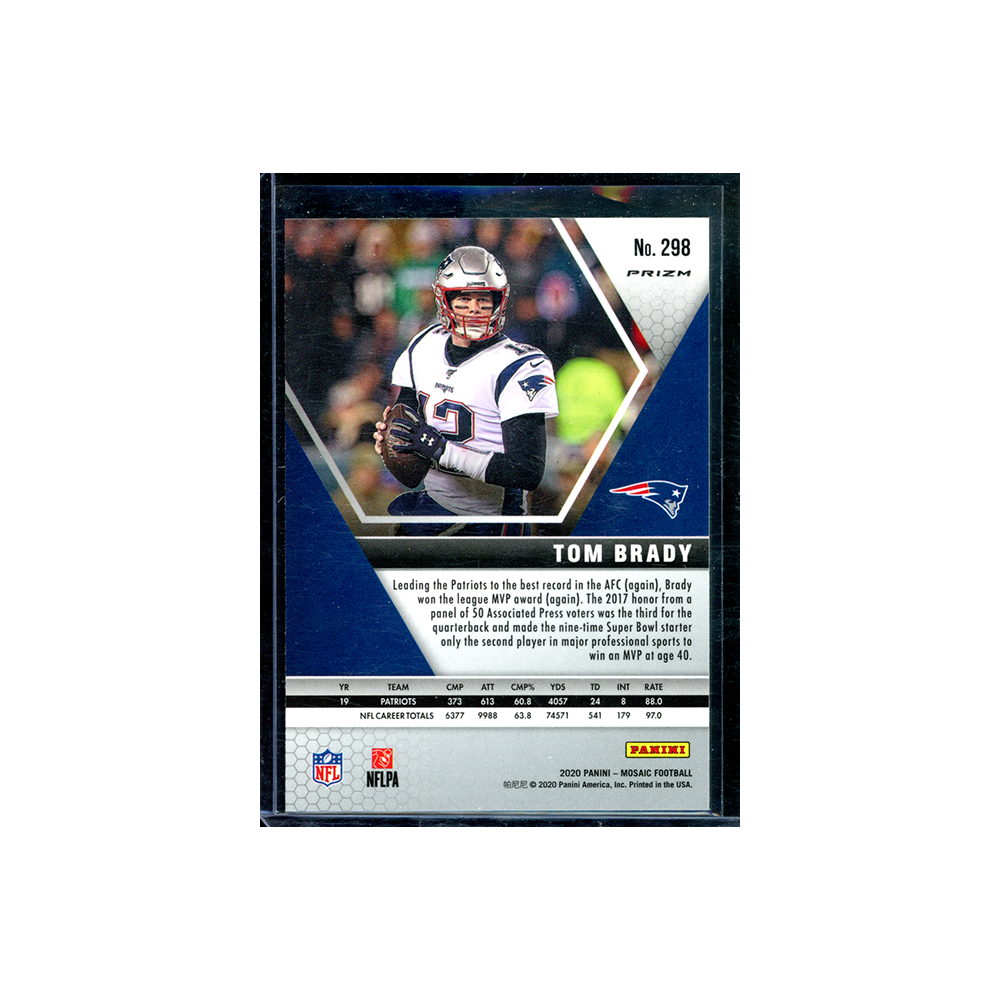 Tom Brady 2020 Panini Mosaic Football Pink Camo MVPs