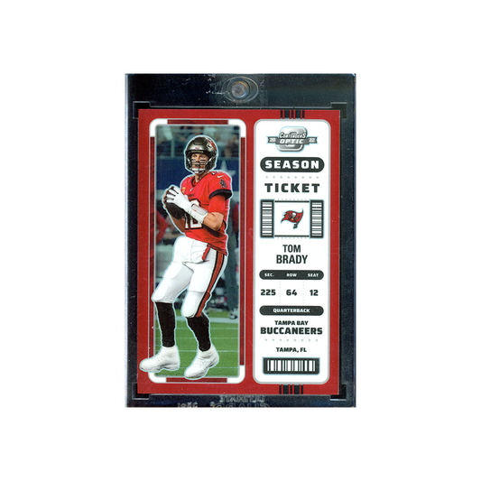 Tom Brady 2022 Panini Contenders Optic Football Season Ticket Red /175