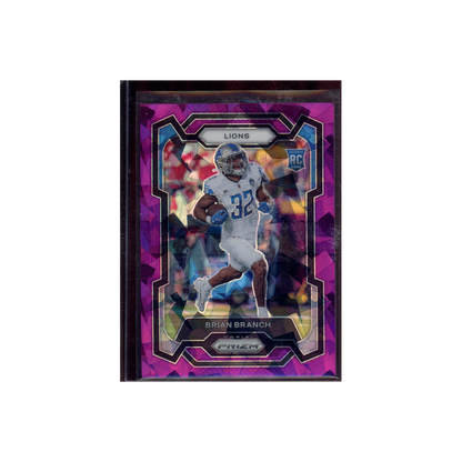 Brian Branch 2023 Panini Prizm Football Rookie Purple Ice /225