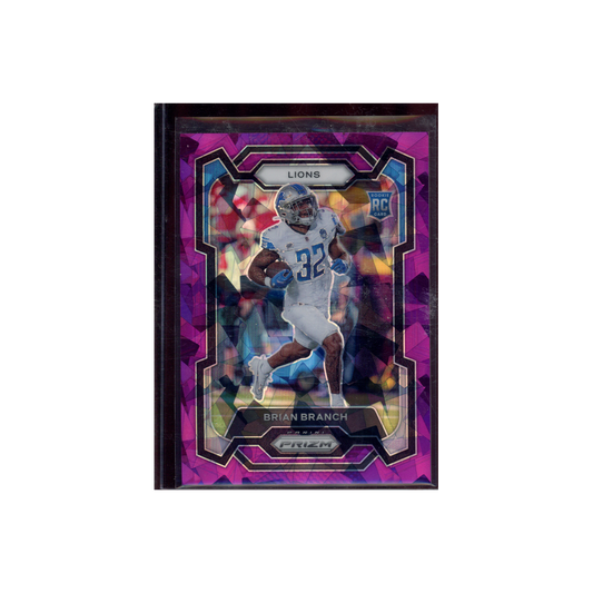 Brian Branch 2023 Panini Prizm Football Rookie Purple Ice /225
