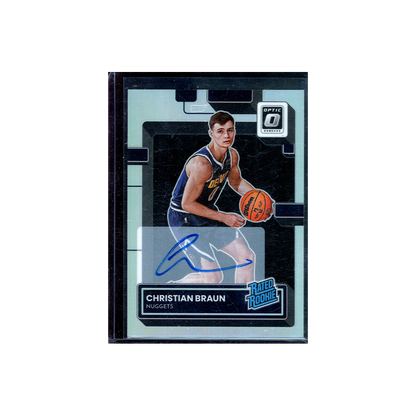 Christian Braun 2022-23 Panini Donruss Optic Basketball Rated Rookie Auto Holo