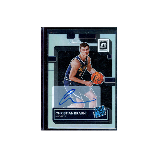 Christian Braun 2022-23 Panini Donruss Optic Basketball Rated Rookie Auto Holo