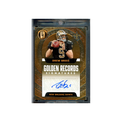 Drew Brees 2024 Panini Gold Standard Football Golden Records Signatures Auto /10