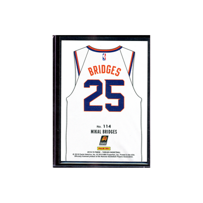 Mikal Bridges 2018-19 Panini Threads Basketball Rookie /199