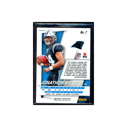 Jonathon Brooks 2024 Panini Prizm Football Rookie Flashback Silver